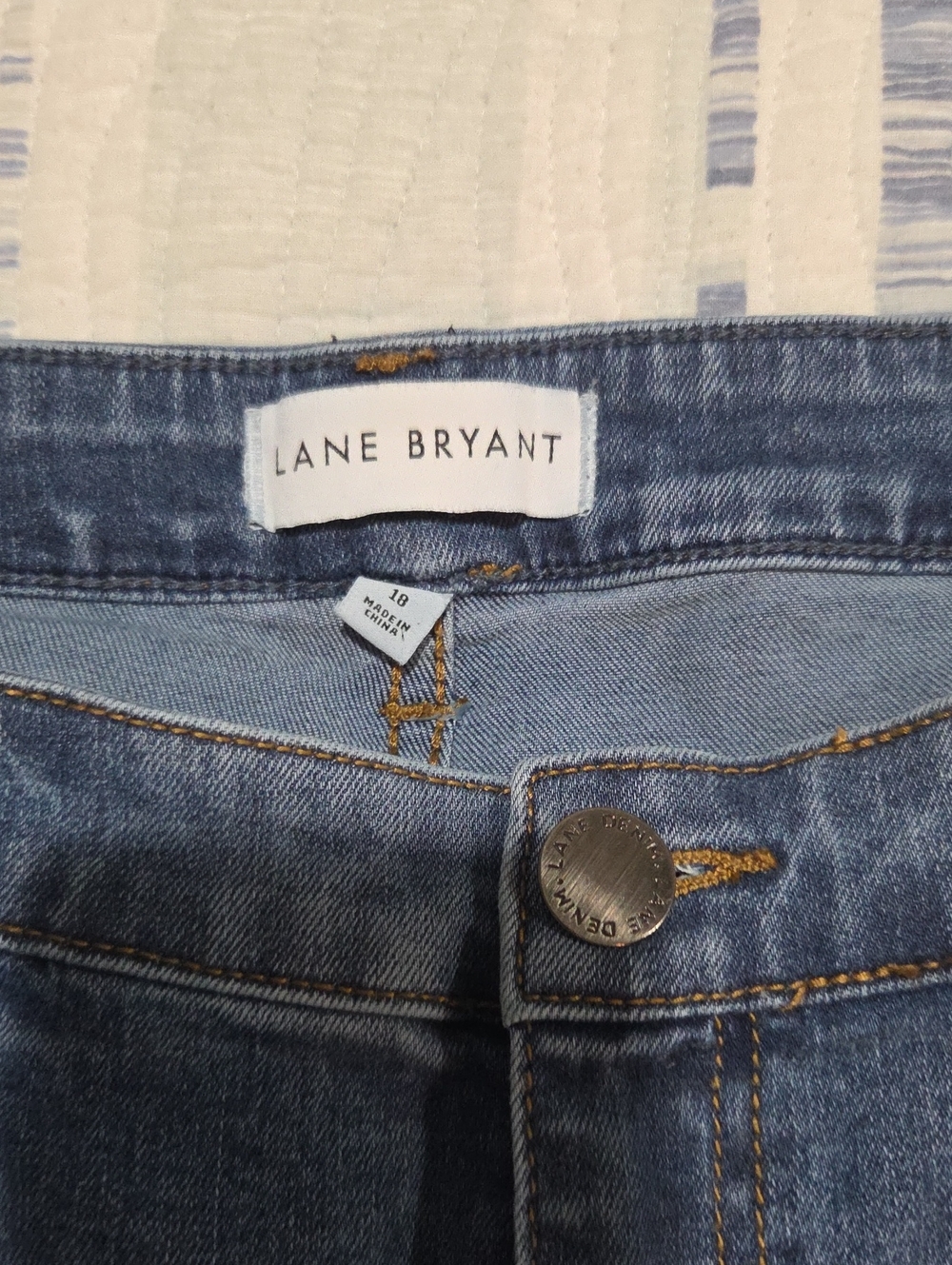 Lane Bryant Medium Blue High-Rise Denim Shorts